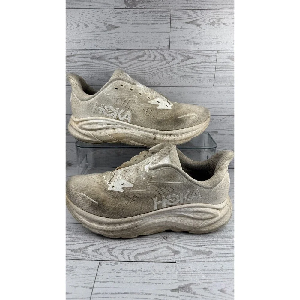 Hoka One One Clifton 10 1162031-WWH White 10.5B Women Sneaker Running Shoes #199